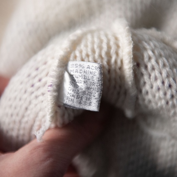 Vintage 80s Knit Winter Chevron Pattern Hat - Picture 3 of 7